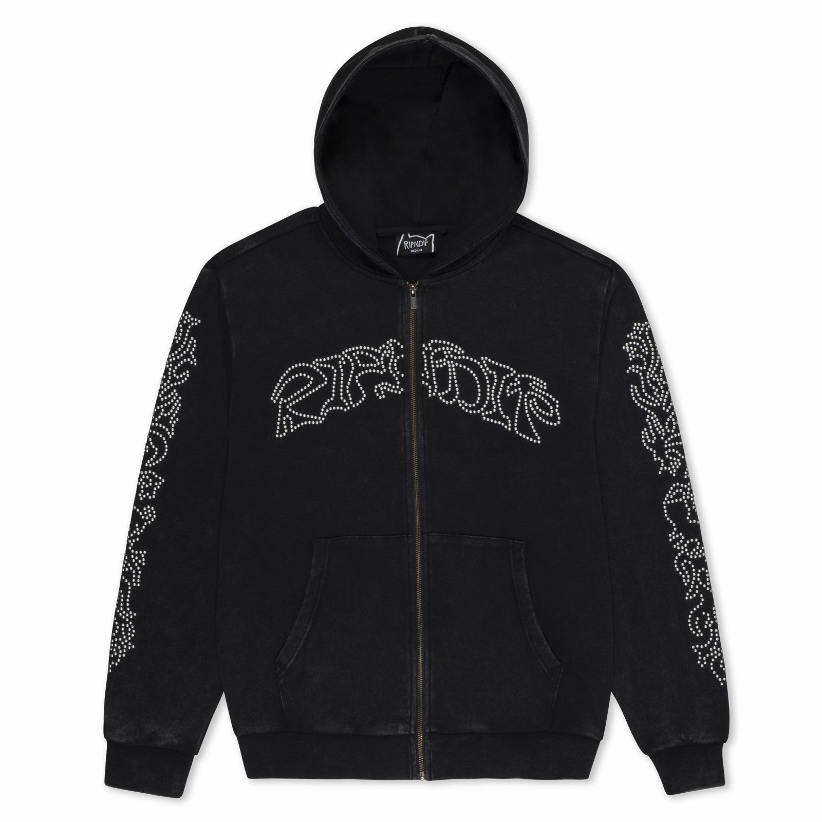 Pretty Flacko Zip Hoodie (Black Vintage Wash) - Ripndip