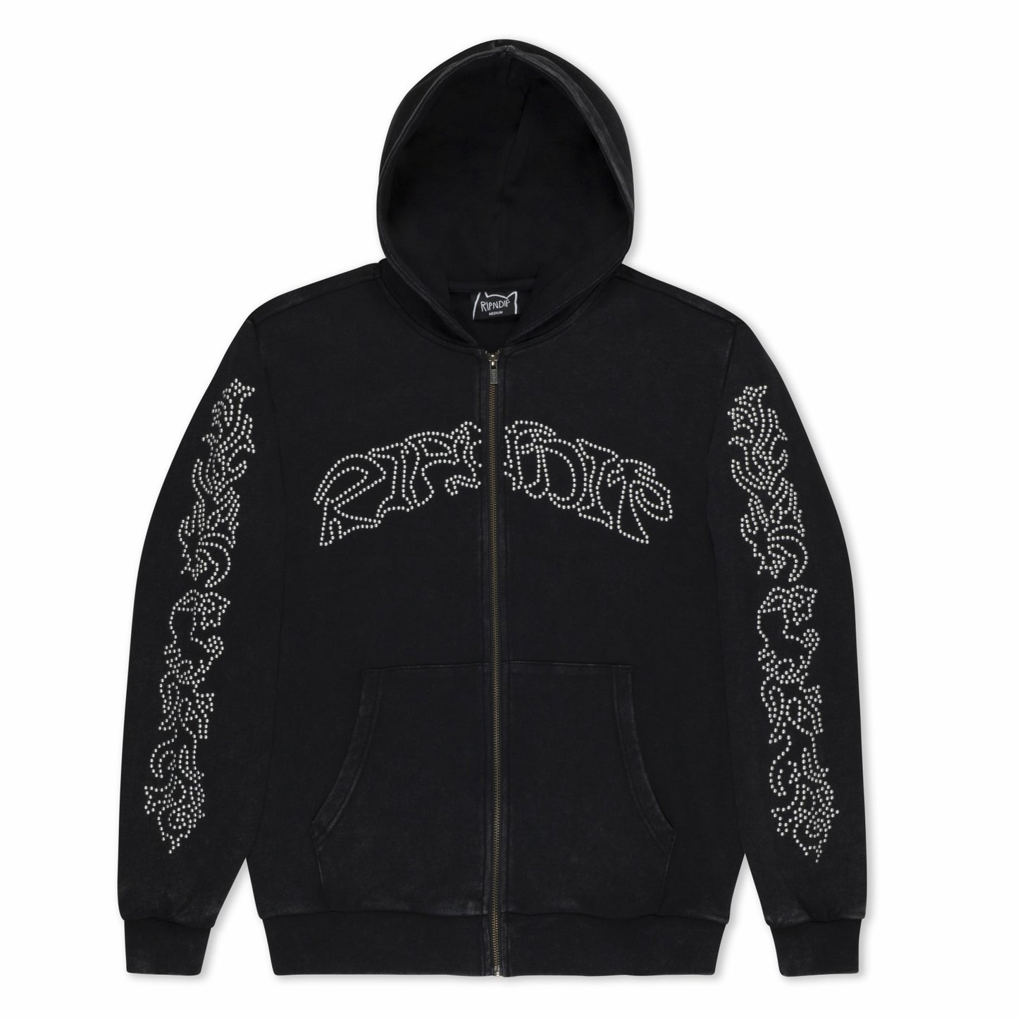 Pretty Flacko Zip Hoodie (Black Vintage Wash) - Ripndip