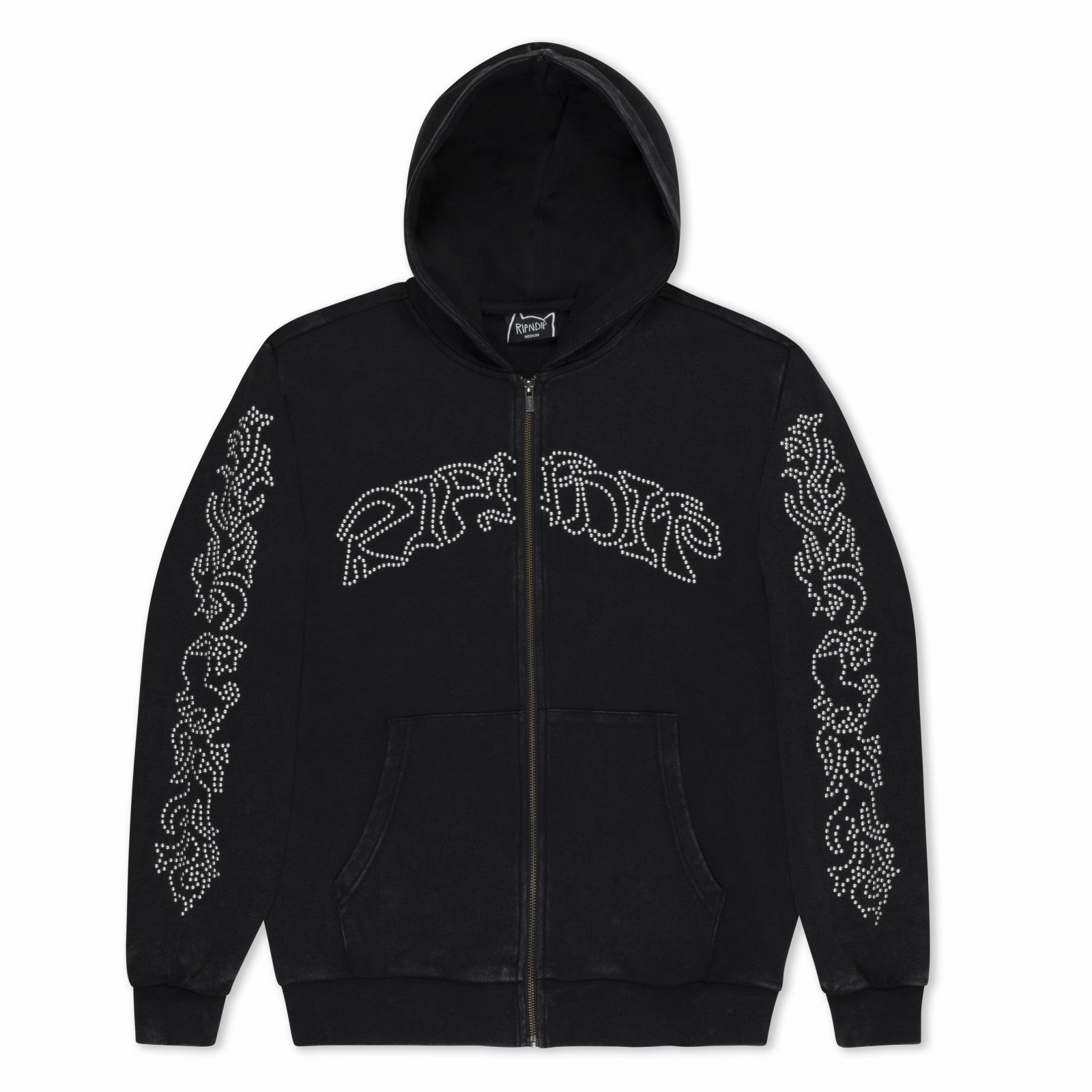 Pretty Flacko Zip Hoodie (Black Vintage Wash) - Ripndip