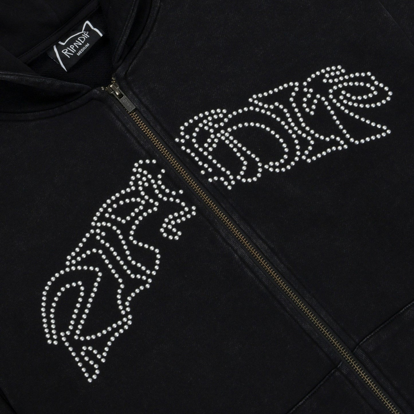 Pretty Flacko Zip Hoodie (Black Vintage Wash) - Ripndip
