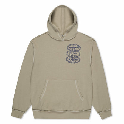 Linked Up Reverse Stitched Hoodie (Khaki) - Ripndip