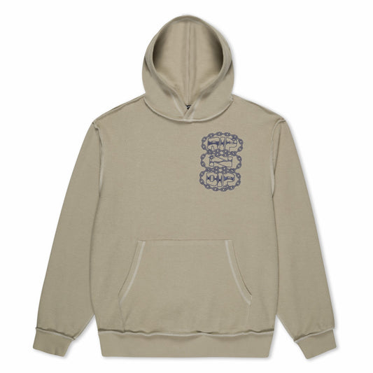 Linked Up Reverse Stitched Hoodie (Khaki) - Ripndip