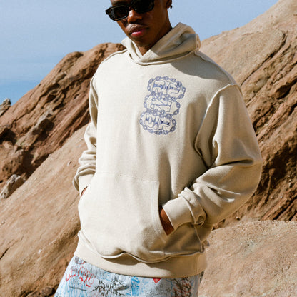 Linked Up Reverse Stitched Hoodie (Khaki) - Ripndip