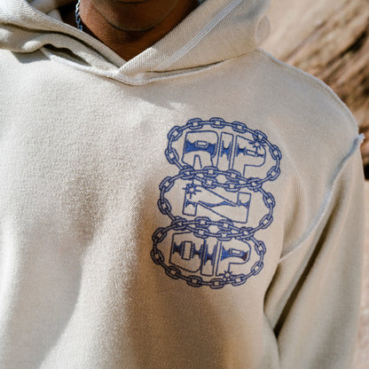 Linked Up Reverse Stitched Hoodie (Khaki) - Ripndip