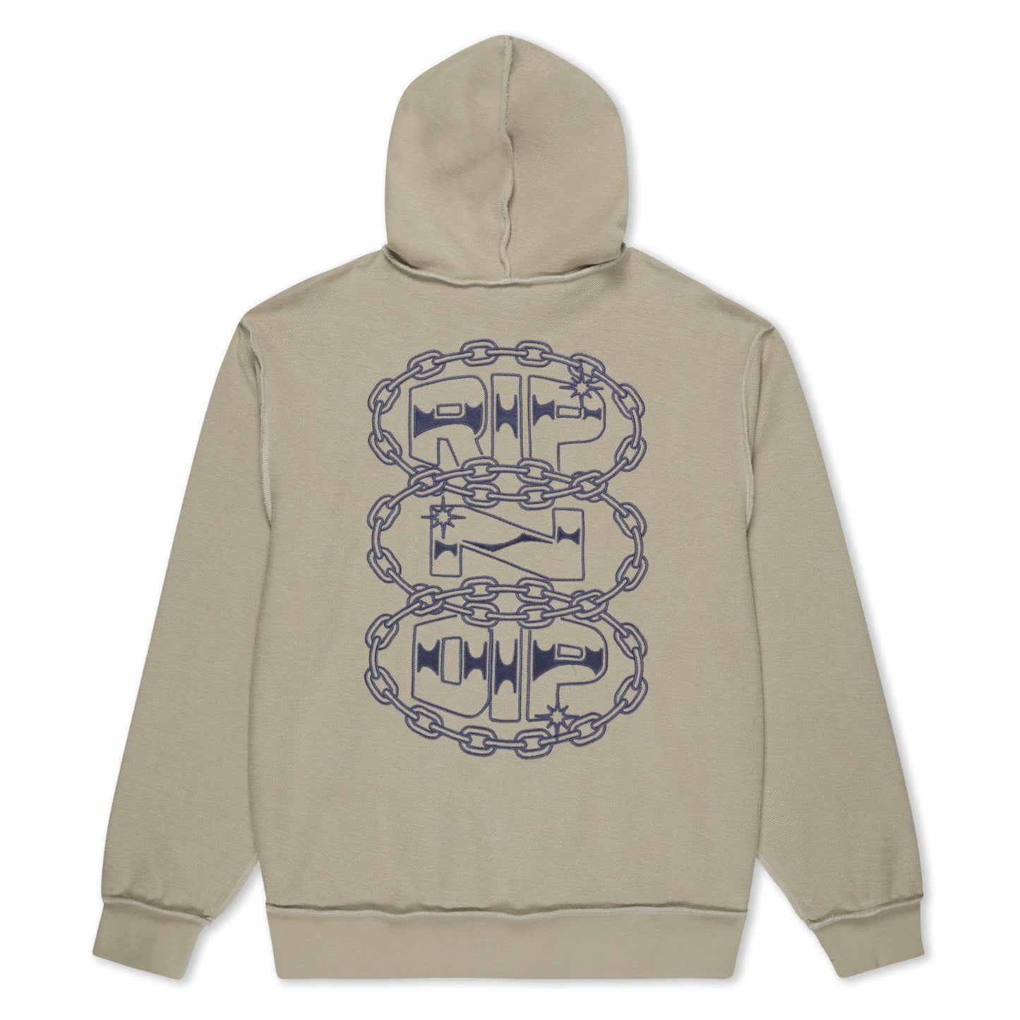 Linked Up Reverse Stitched Hoodie (Khaki) - Ripndip