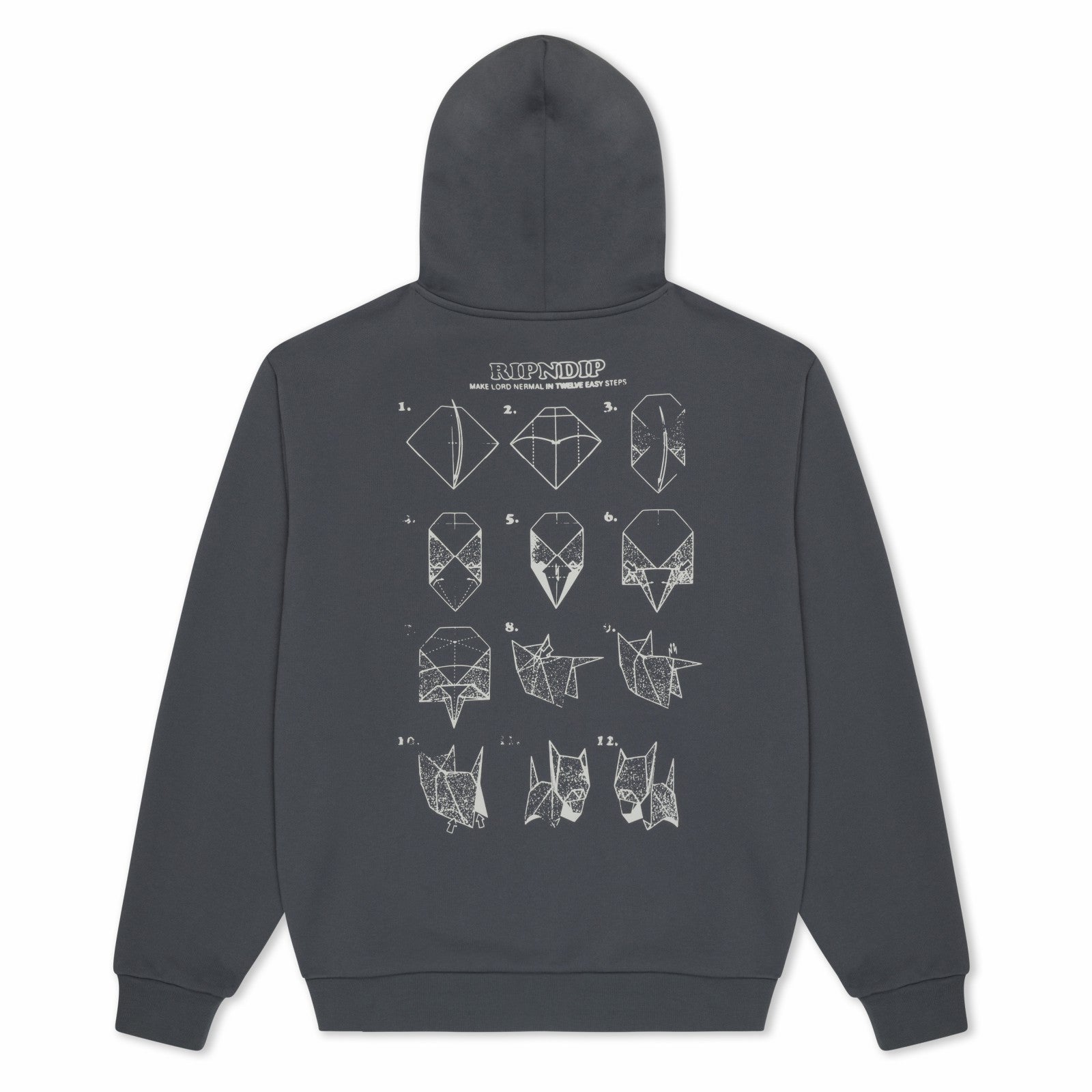Origami Hoodie (Charcoal) - Ripndip
