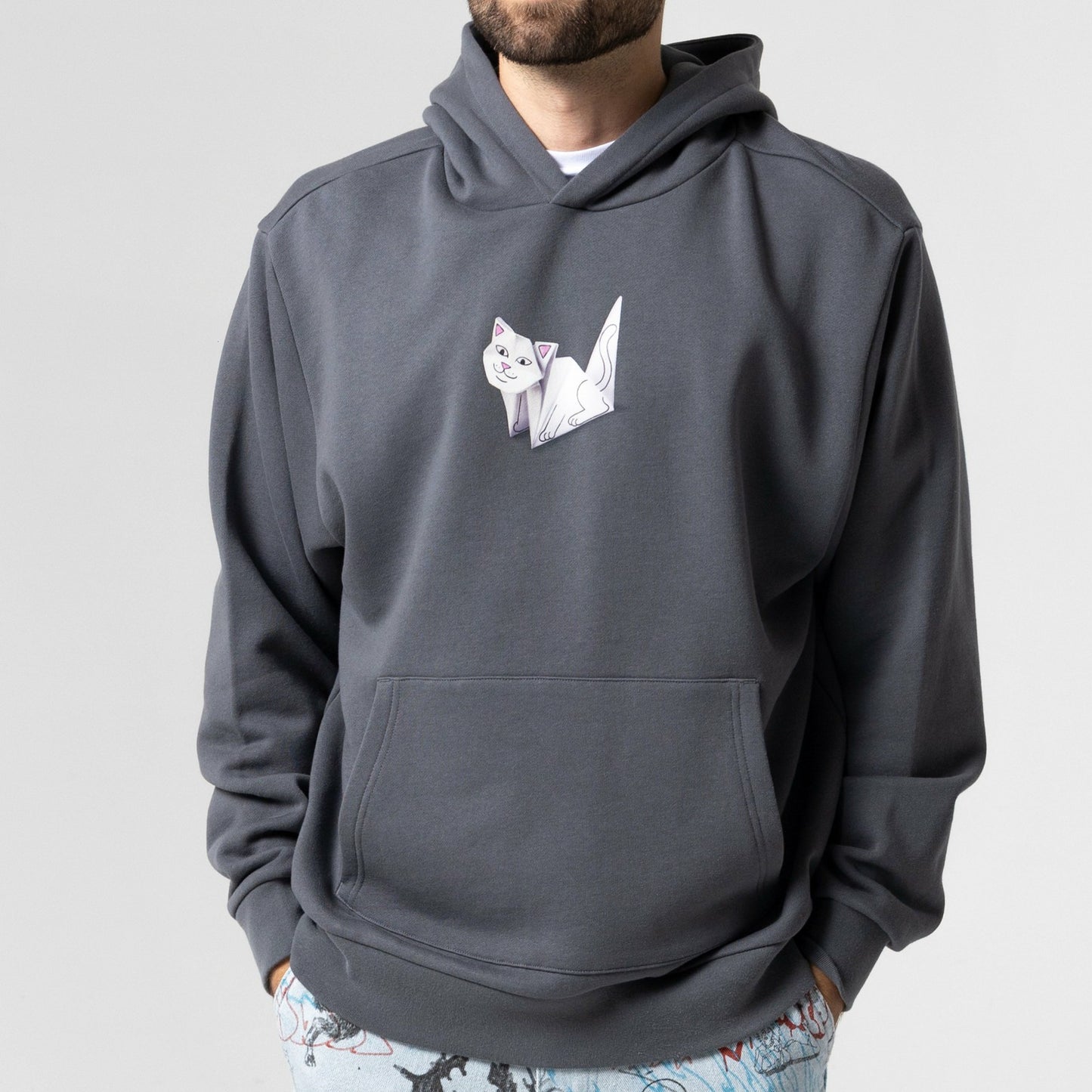 Origami Hoodie (Charcoal) - Ripndip