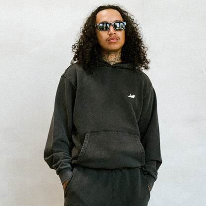 Castanza Hoodie (Black Vintage Wash) - Ripndip