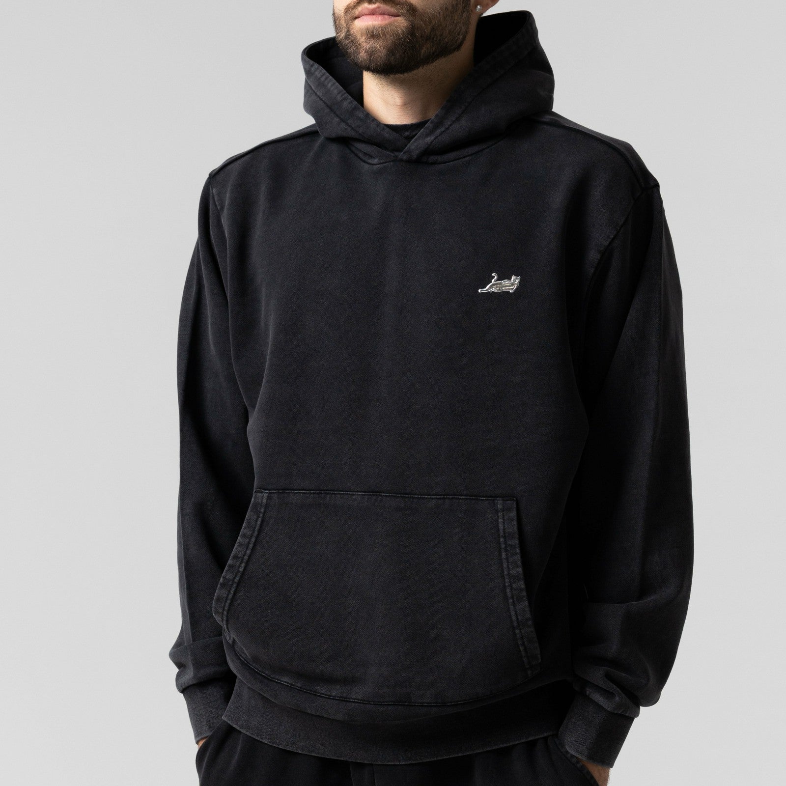 Castanza Hoodie (Black Vintage Wash) - Ripndip