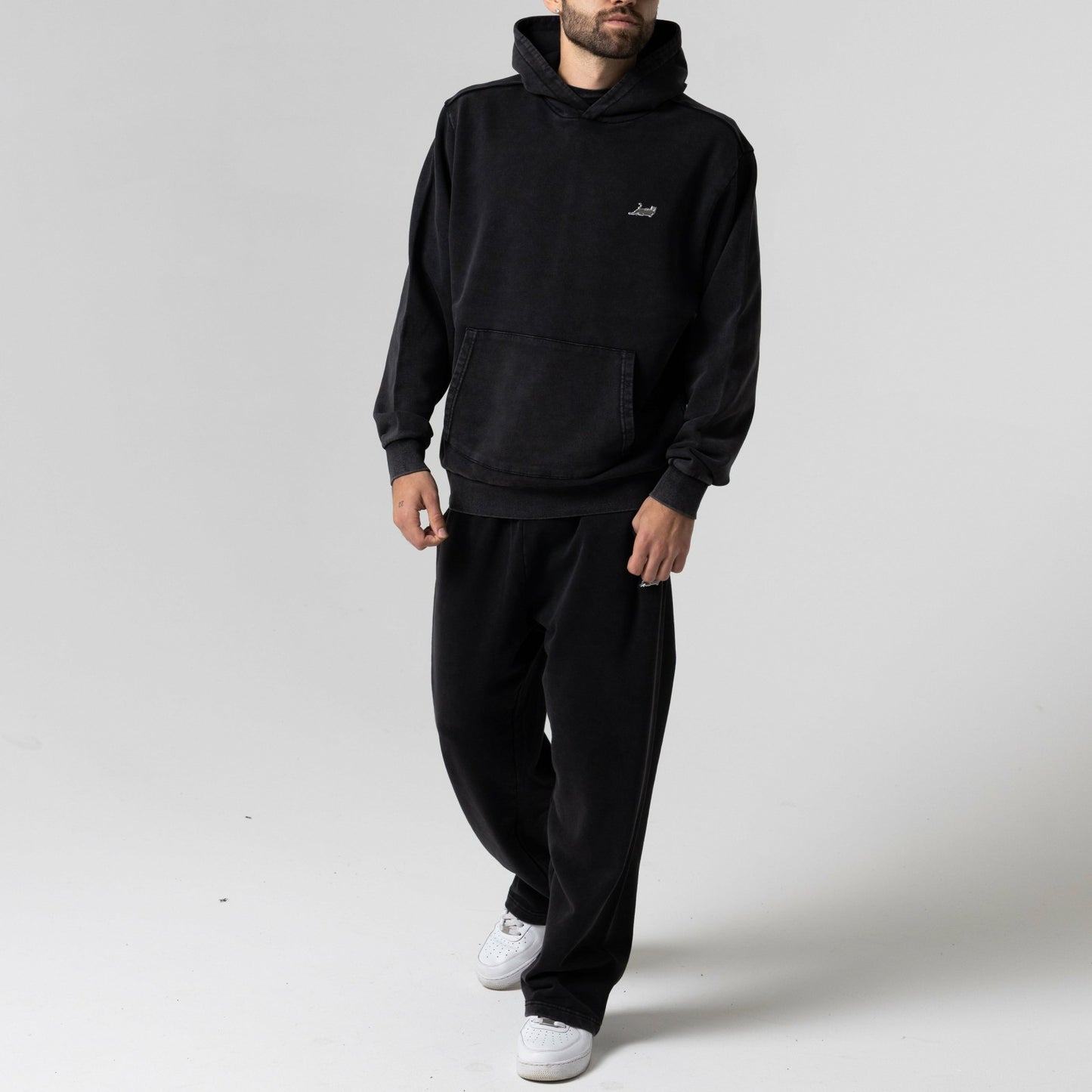 Castanza Hoodie (Black Vintage Wash) - Ripndip