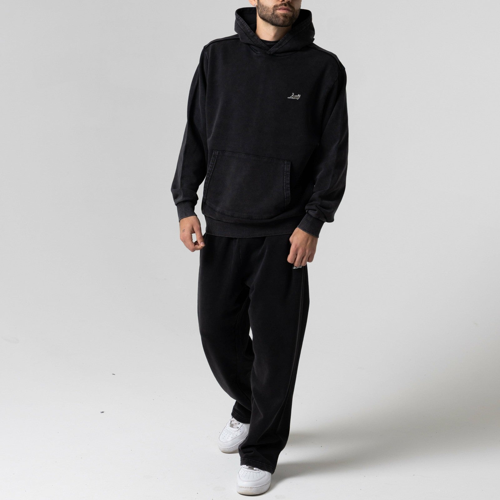 Castanza Hoodie (Black Vintage Wash) - Ripndip