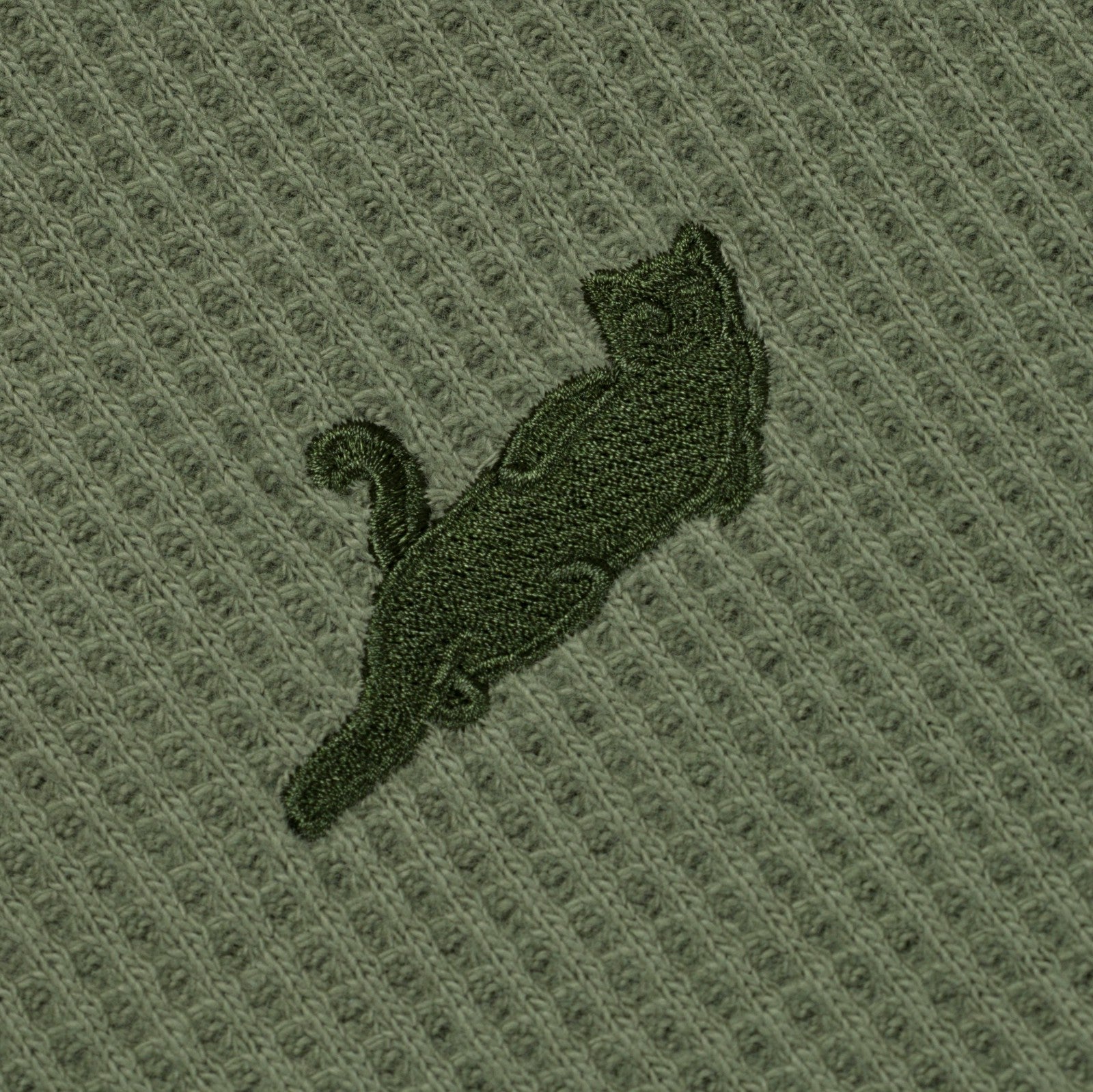 Castanza Waffle Knit Zip Up Hoodie (Olive) - Ripndip