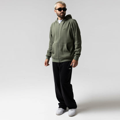 Castanza Waffle Knit Zip Up Hoodie (Olive) - Ripndip