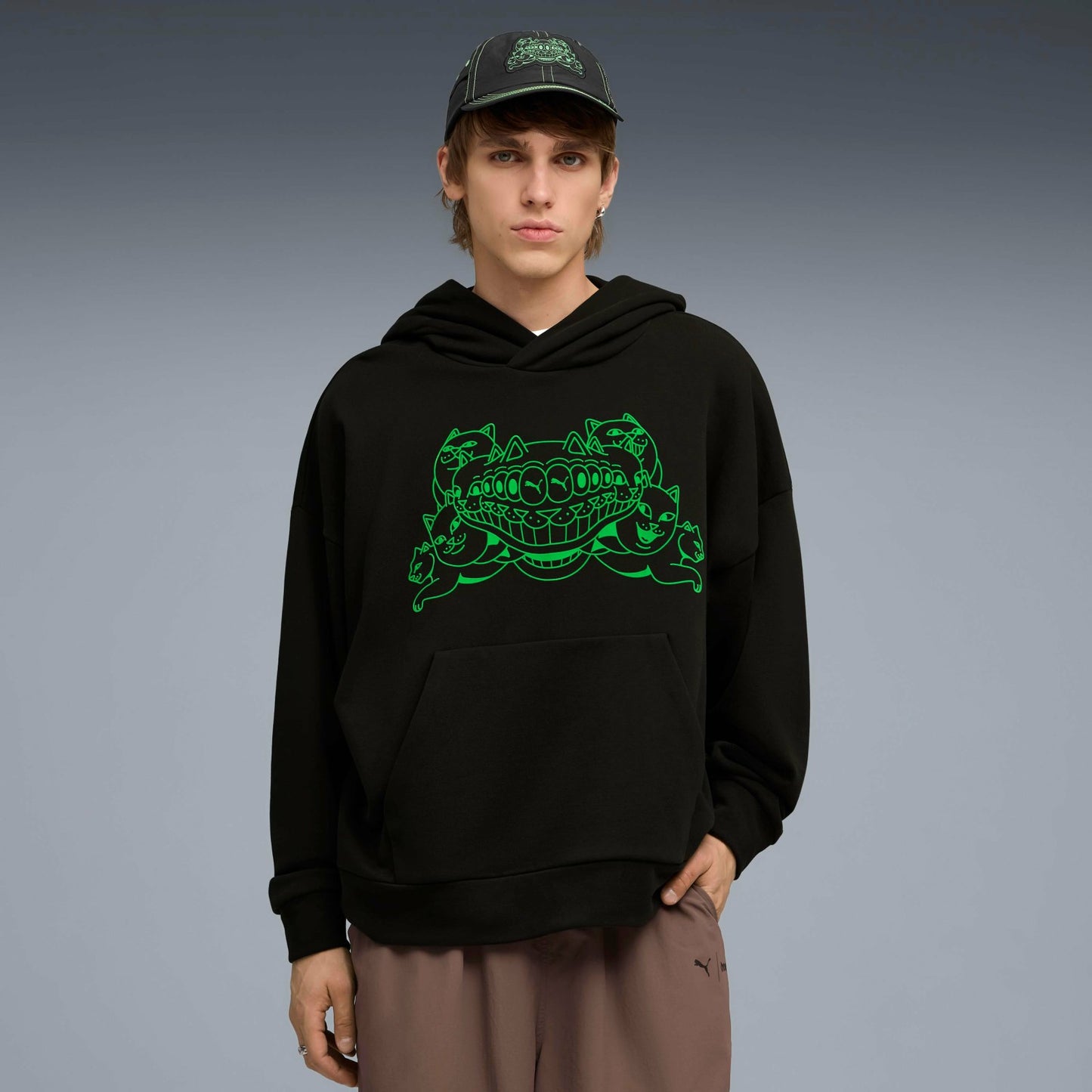 PUMA X RIPNDIP Boxy Graphic Hoodie (Puma Black) - Ripndip