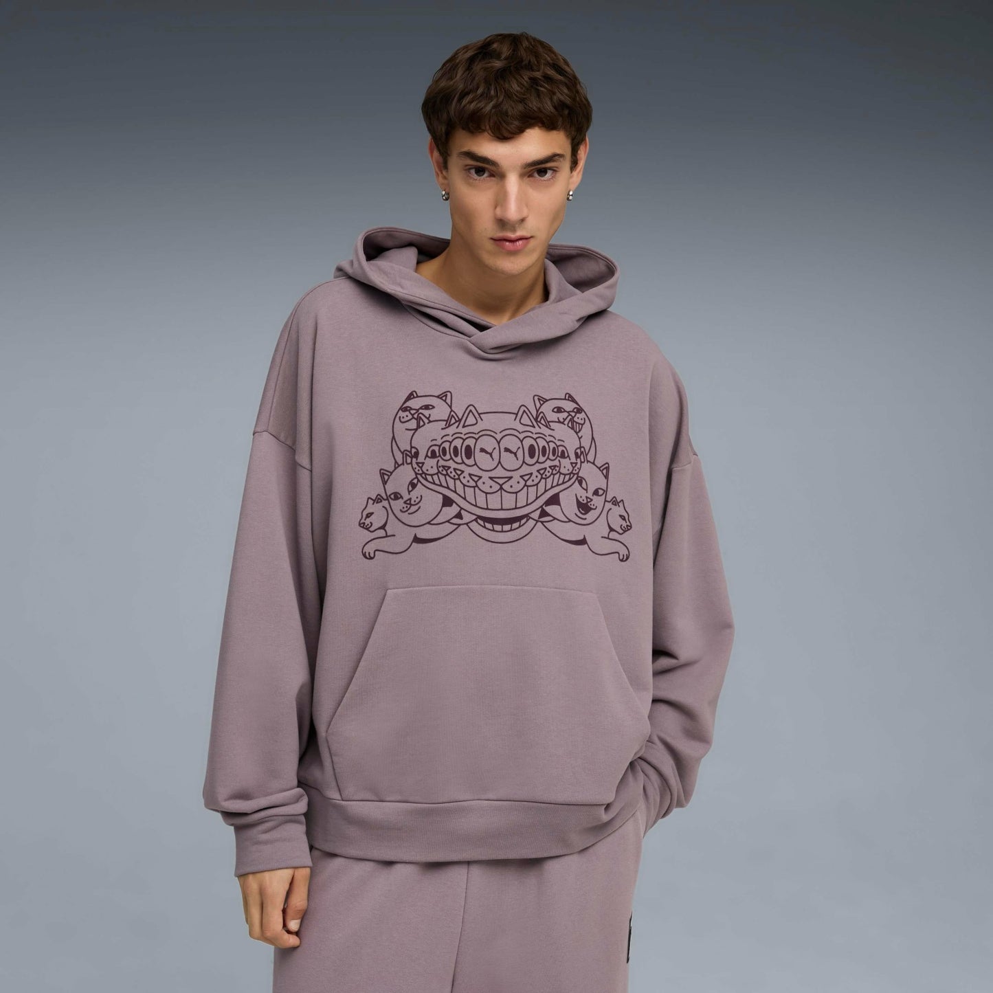 PUMA X RIPNDIP Boxy Graphic Hoodie (Plum Jam) - Ripndip