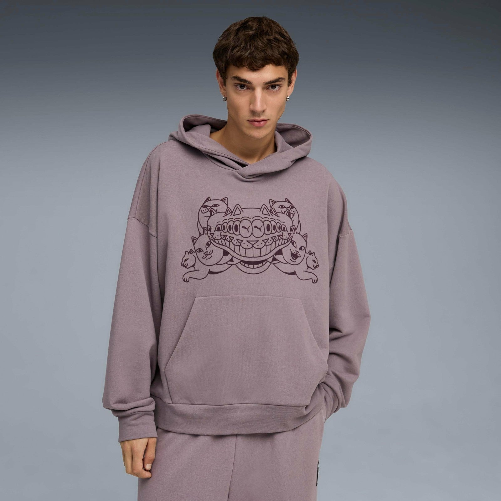 PUMA X RIPNDIP Boxy Graphic Hoodie (Plum Jam) - Ripndip