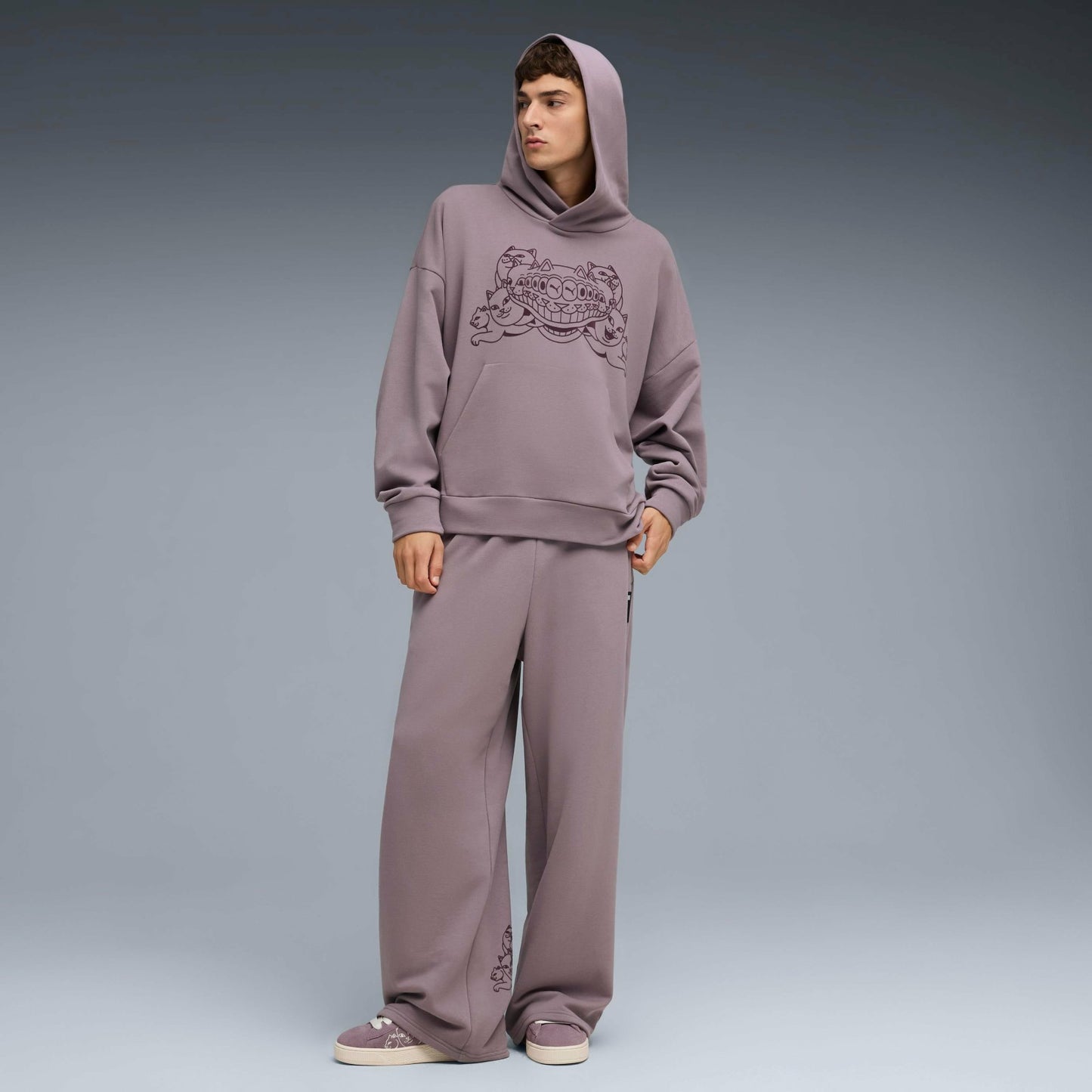 PUMA X RIPNDIP Boxy Graphic Hoodie (Plum Jam) - Ripndip