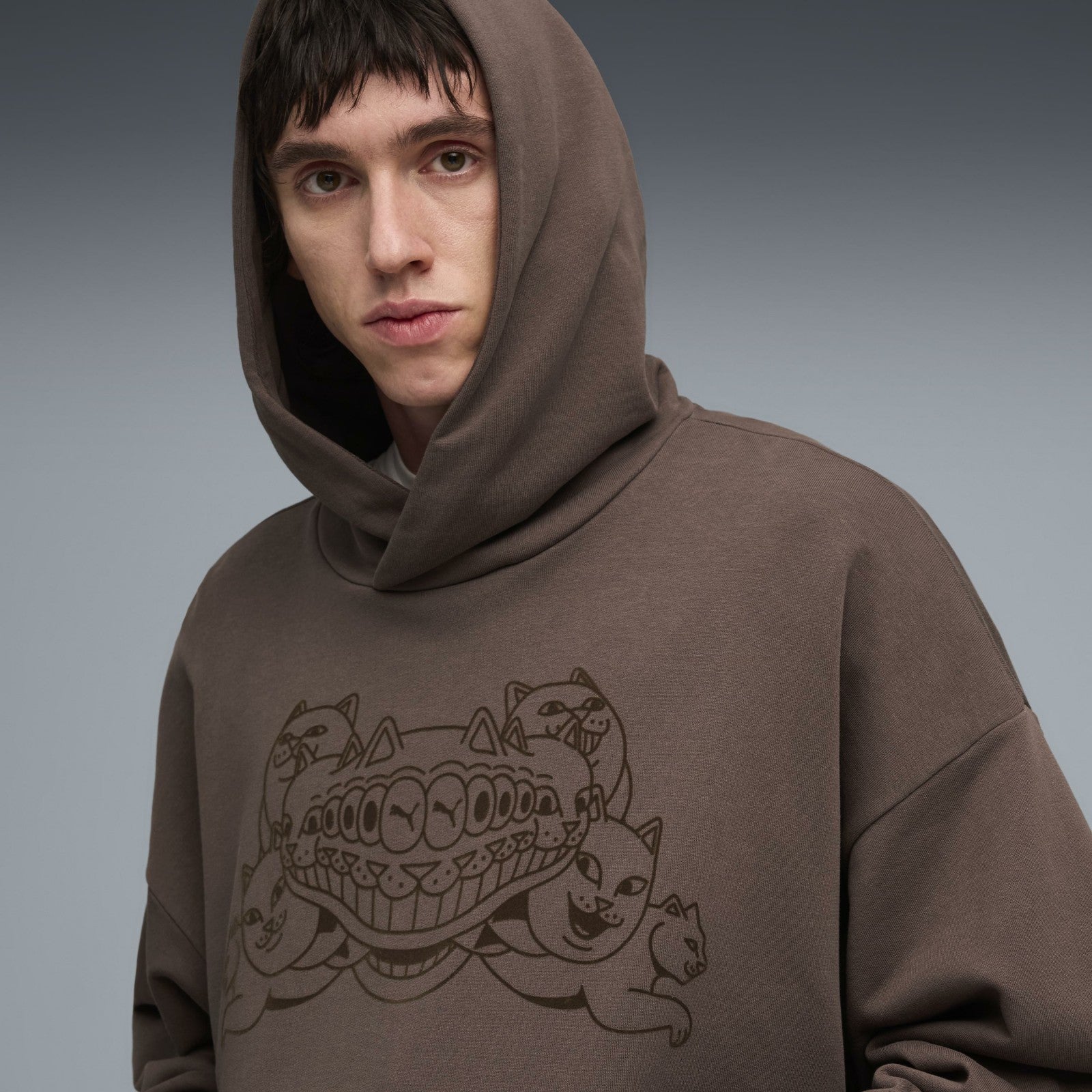 PUMA X RIPNDIP Boxy Graphic Hoodie (Flat Bronze) - Ripndip
