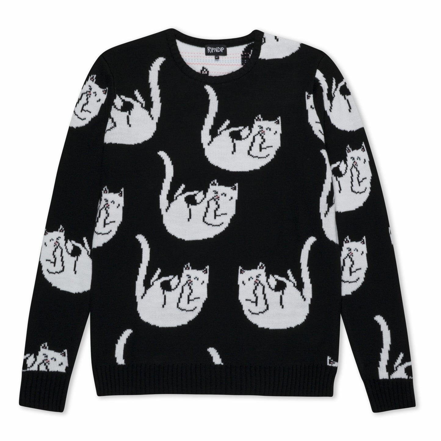 Falling For Nermal Knit Sweater (Black) - Ripndip