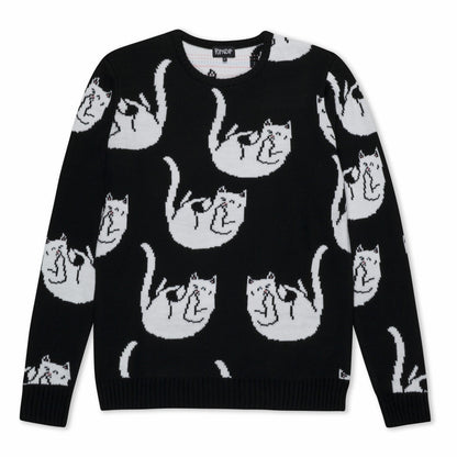 Falling For Nermal Knit Sweater (Black) - Ripndip