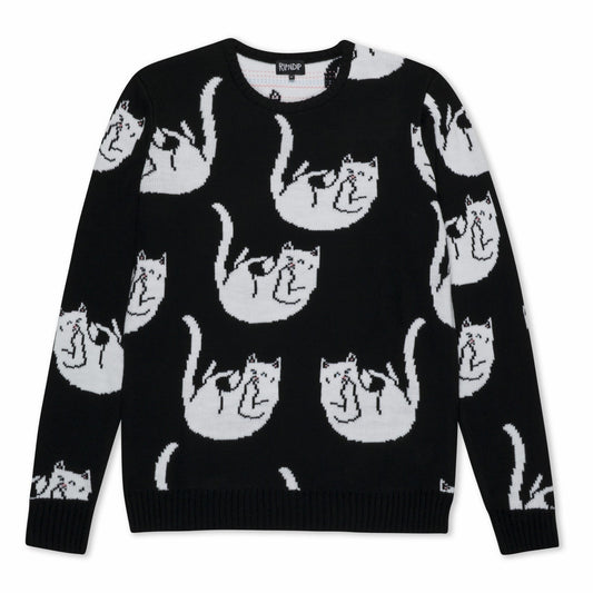 Falling For Nermal Knit Sweater (Black) - Ripndip