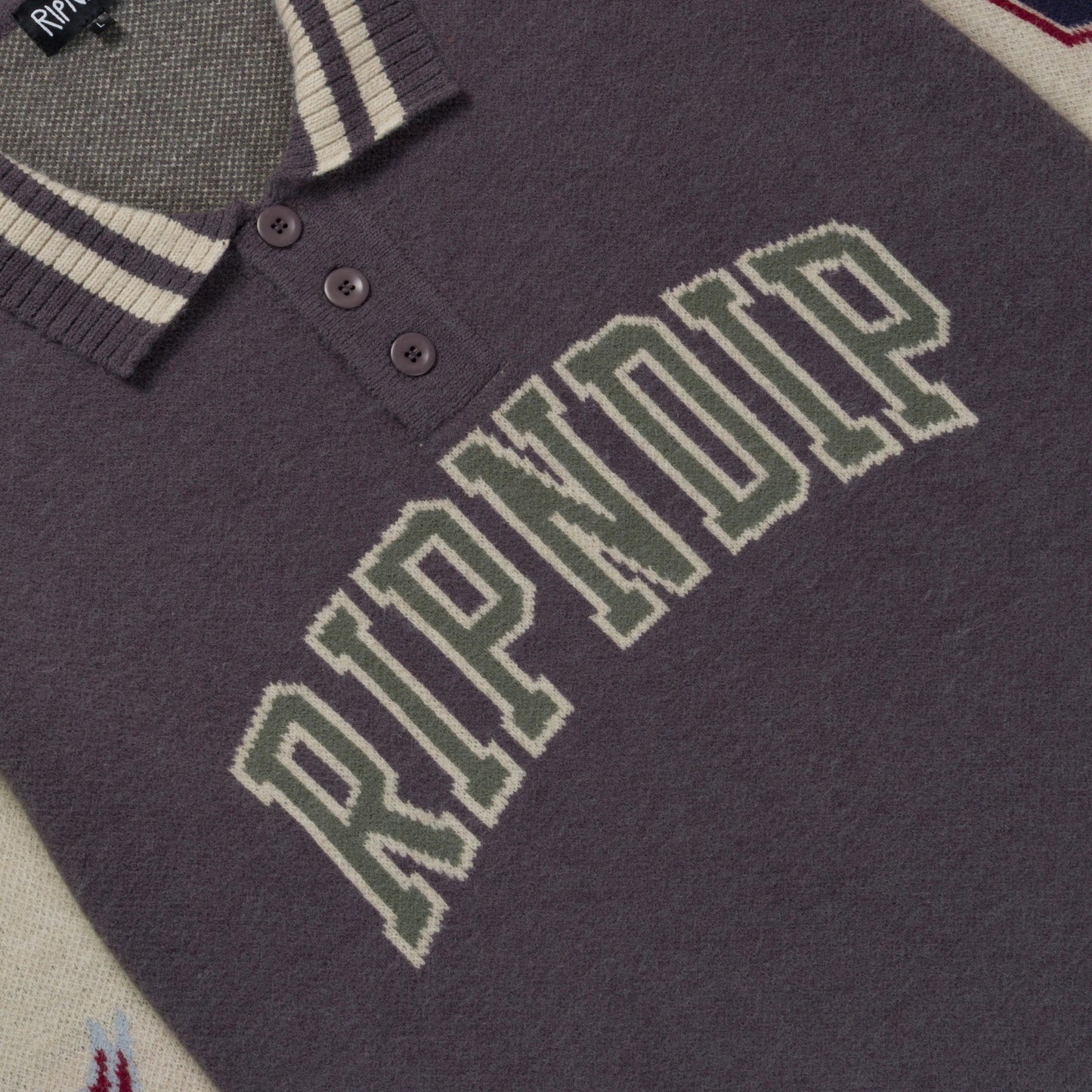 Run It Up Knit Sweater (Charoal / Cream) - Ripndip
