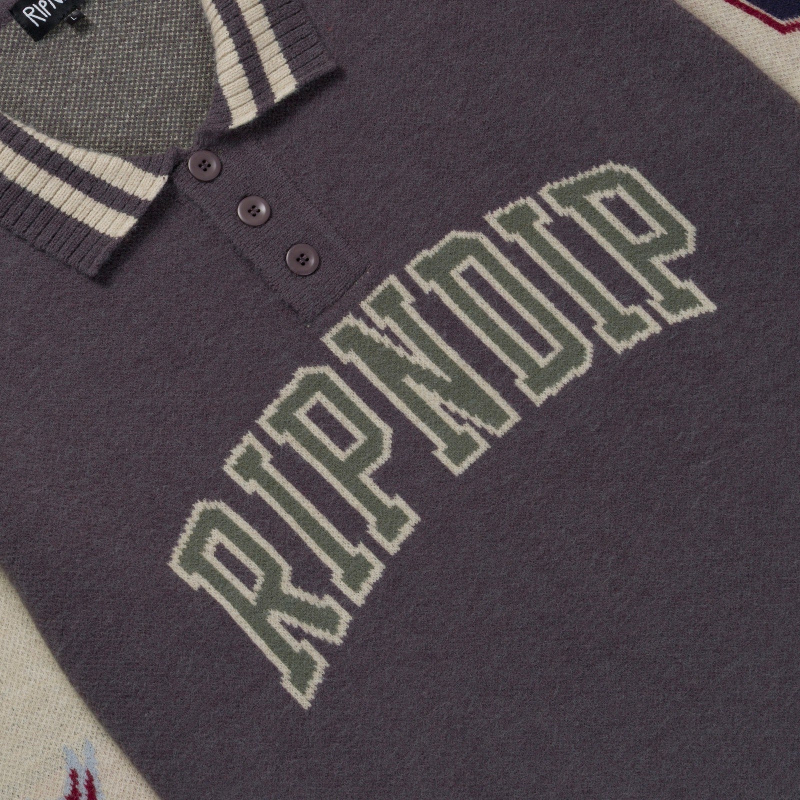 Run It Up Knit Sweater (Charoal / Cream) - Ripndip