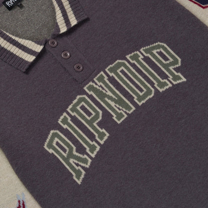 Run It Up Knit Sweater (Charoal / Cream) - Ripndip