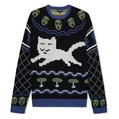 Out Of This World Knit Sweater (Black) - Ripndip