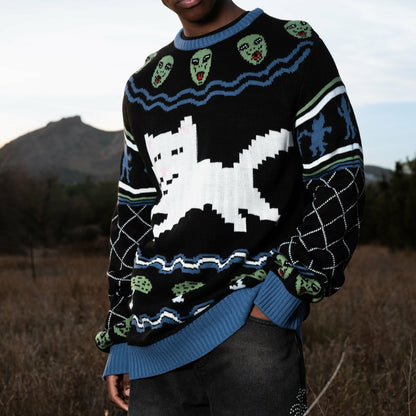 Out Of This World Knit Sweater (Black) - Ripndip