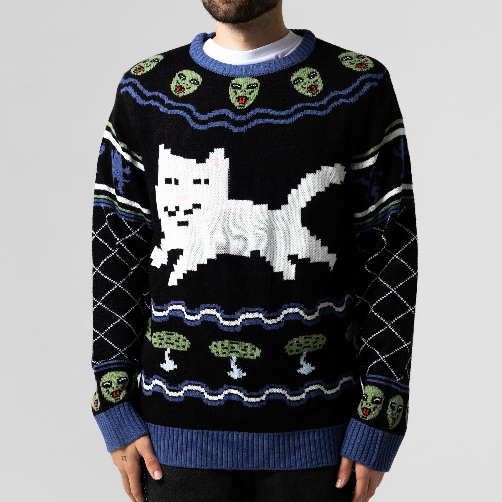 Out Of This World Knit Sweater (Black) - Ripndip