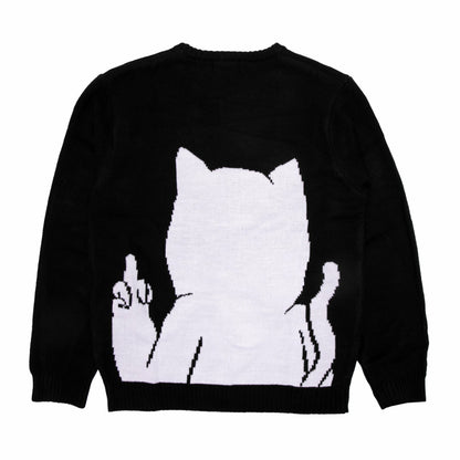 Lord Nermal Flippy Knitty Sweater (Black) - Ripndip