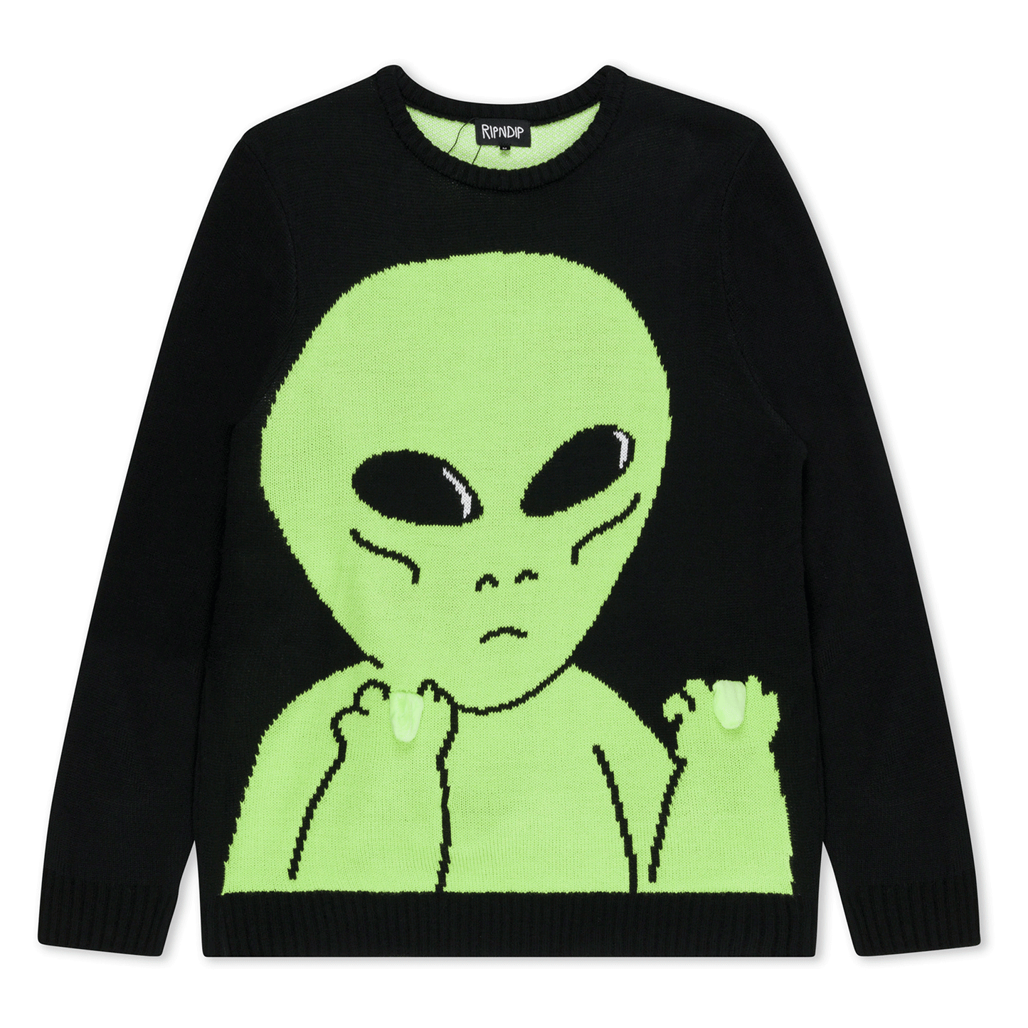 Lord Alien Flippy Knitty Sweater (Black) - Ripndip