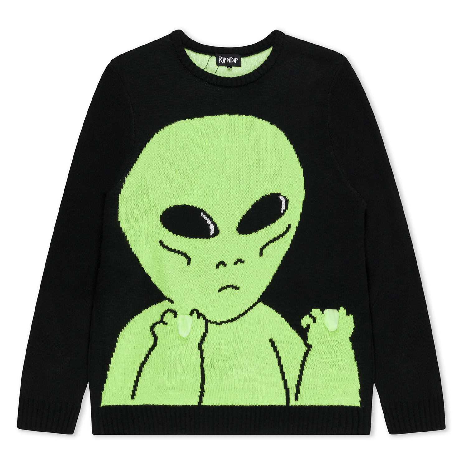 Lord Alien Flippy Knitty Sweater (Black) - Ripndip