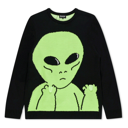 Lord Alien Flippy Knitty Sweater (Black) - Ripndip