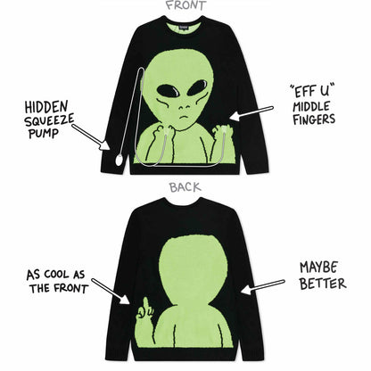 Lord Alien Flippy Knitty Sweater (Black) - Ripndip