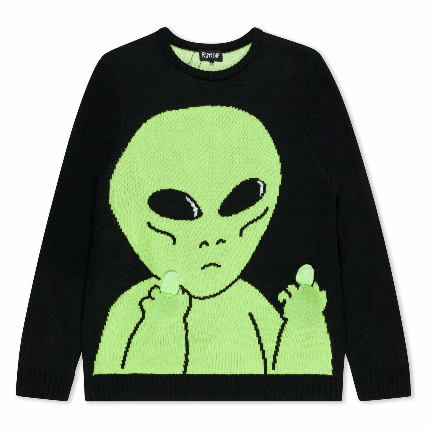Lord Alien Flippy Knitty Sweater (Black) - Ripndip