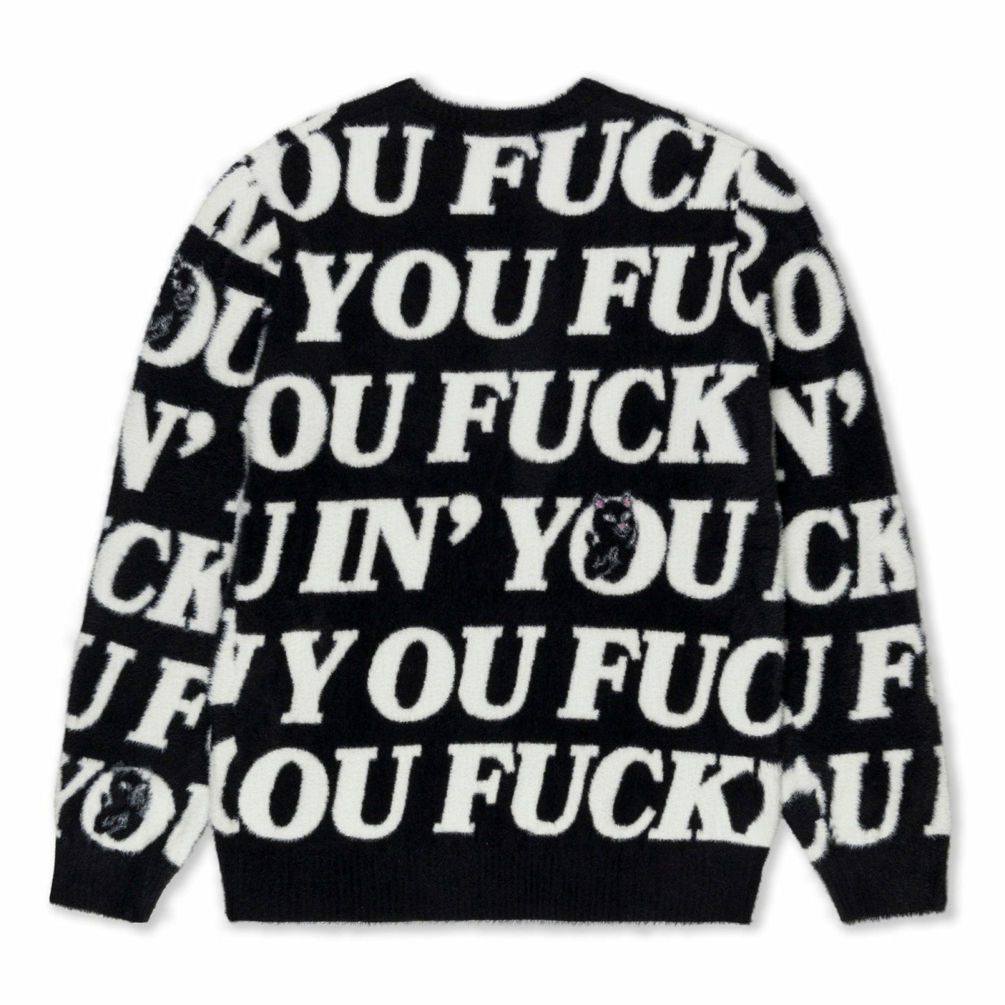 Fuckin Fuck Mohair Sweater (Black) - Ripndip