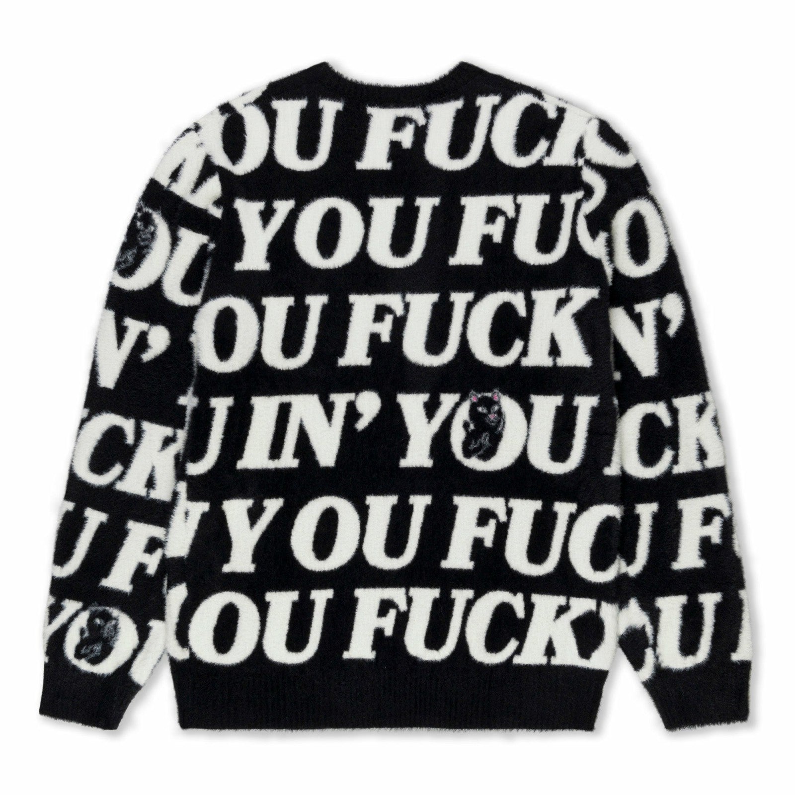 Fuckin Fuck Mohair Sweater (Black) - Ripndip