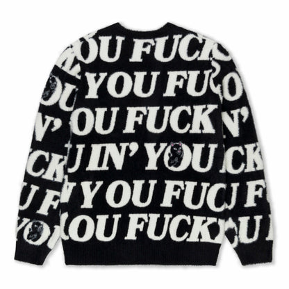 Fuckin Fuck Mohair Sweater (Black) - Ripndip