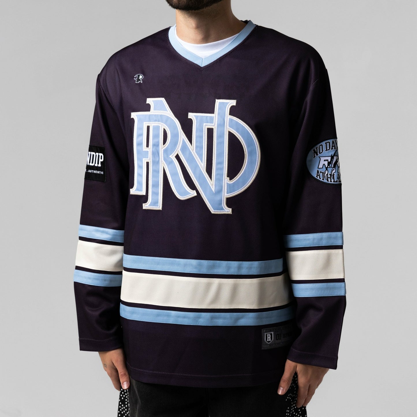 No Days Off Hockey Jersey (Plum) - Ripndip