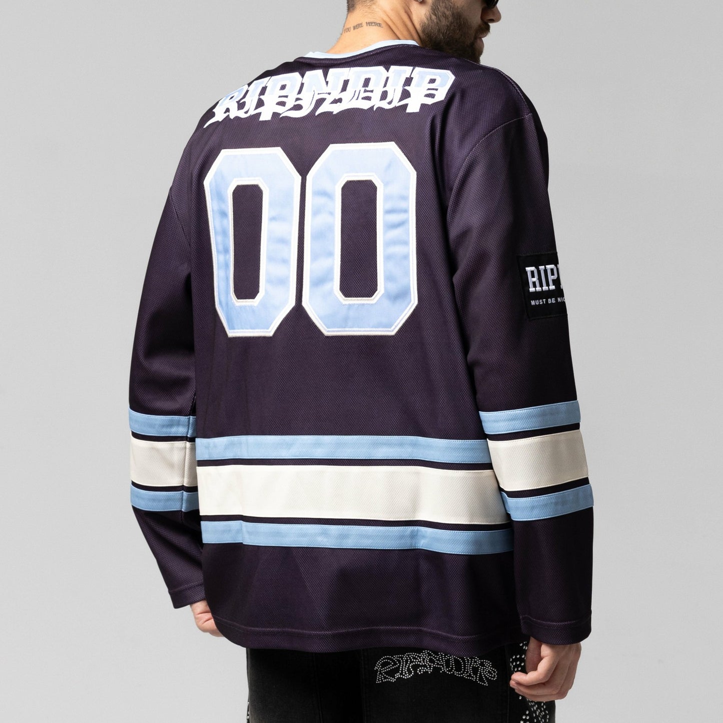 No Days Off Hockey Jersey (Plum) - Ripndip