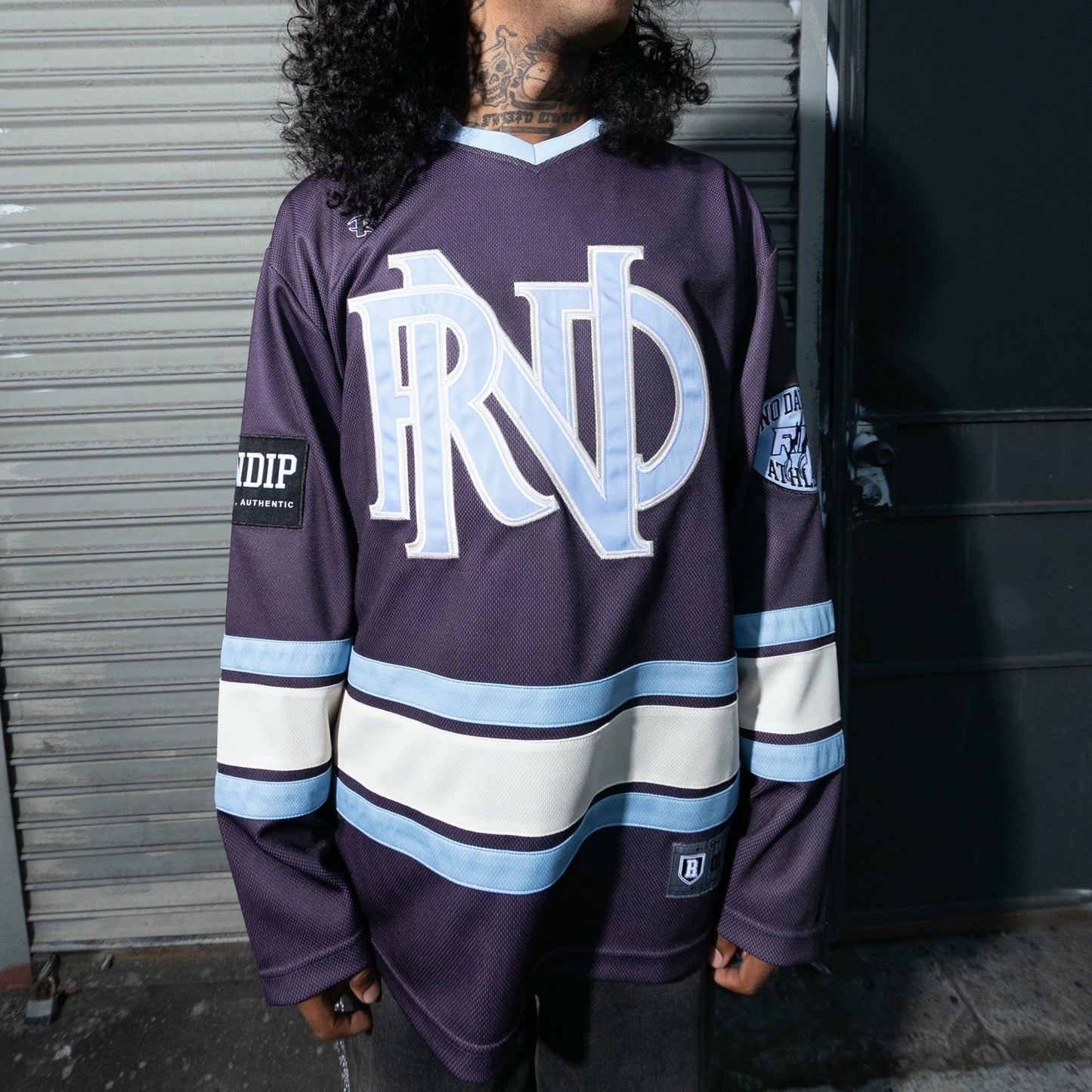 No Days Off Hockey Jersey (Plum) - Ripndip