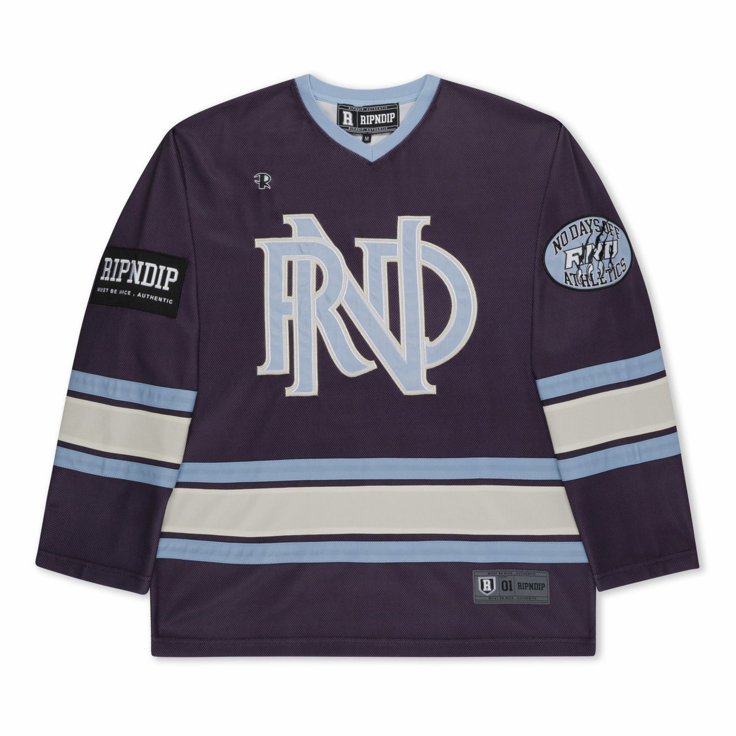No Days Off Hockey Jersey (Plum) - Ripndip