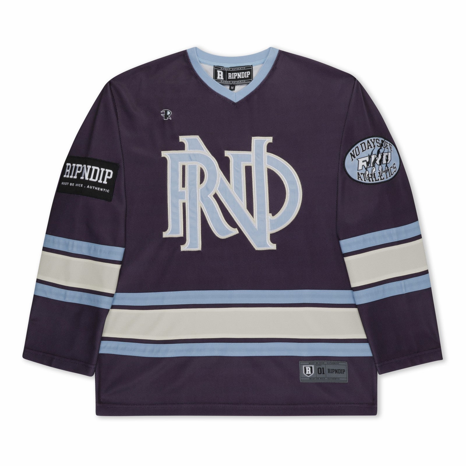 No Days Off Hockey Jersey (Plum) - Ripndip