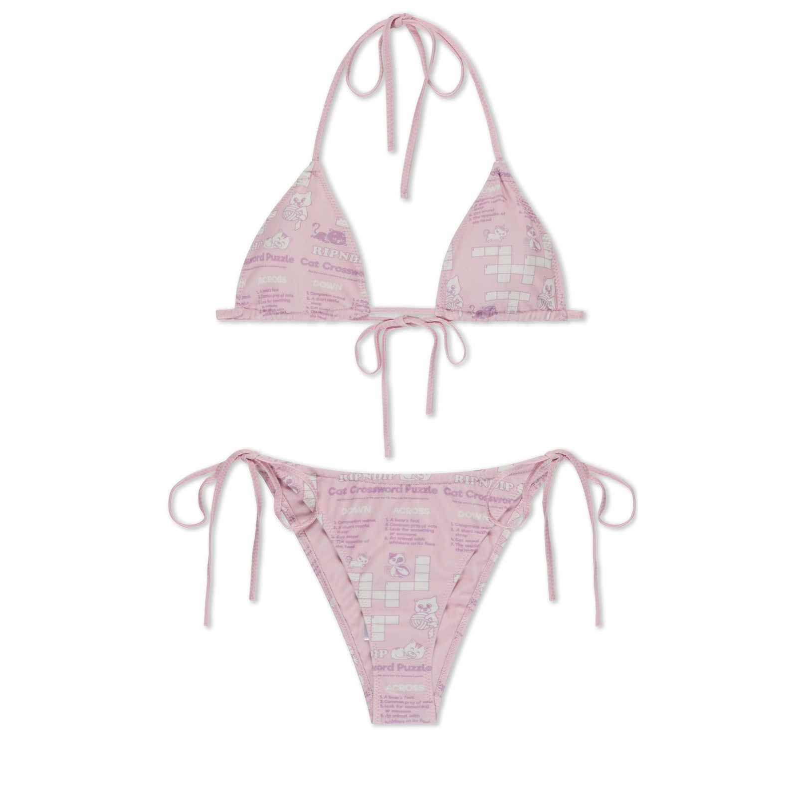 Crossword 2PC Bikini Set (Pink) - Ripndip