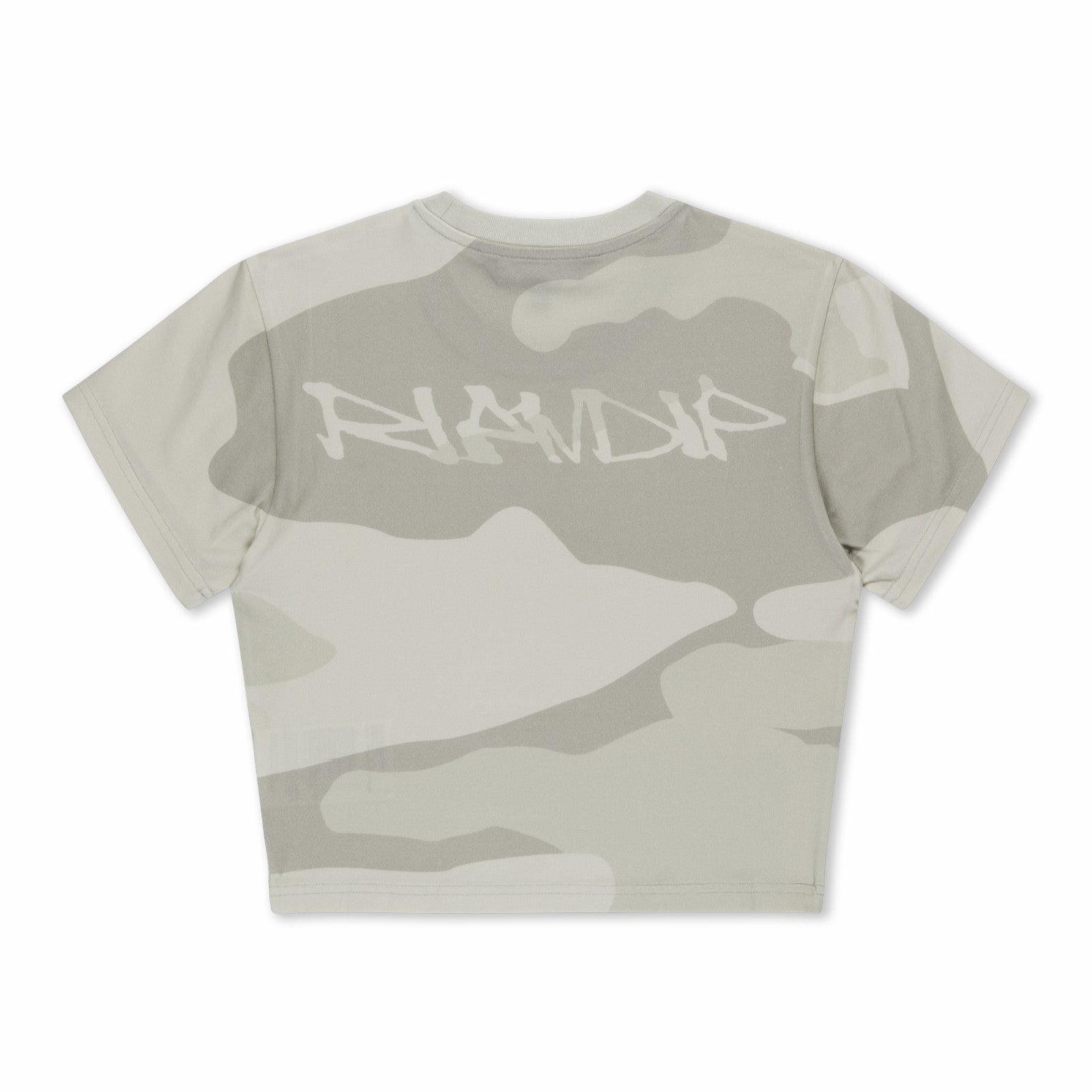 Devil Alien Cropped Baby Tee (Bone Graffiti Camo) - Ripndip
