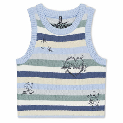 Westside Crochet Crop Tank (Powder Blue) - Ripndip