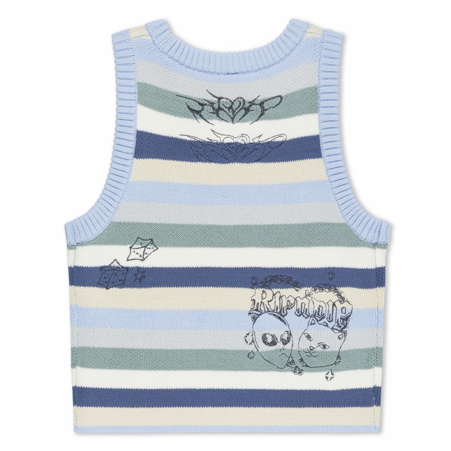 Westside Crochet Crop Tank (Powder Blue) - Ripndip