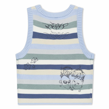 Westside Crochet Crop Tank (Powder Blue) - Ripndip